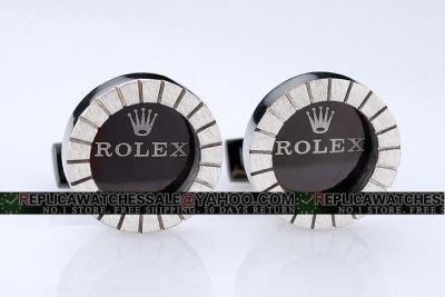 AAA Quality Rolex Unique Design Outer Circle With Silver Crown Logo Cufflinks Best Price