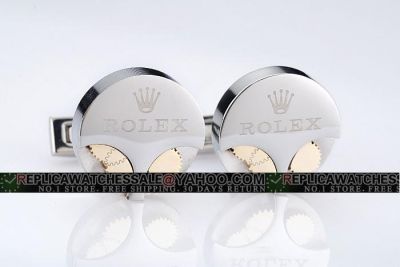 Stylish Replica Rolex Watch Movement Gears Silver Cufflinks Reasonable Price Hot Selling  
