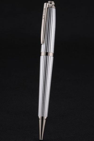 High-Quality Rolex Silver Telescopic Ballpoint Pen With Classic Crown Logo Good Birthday Present