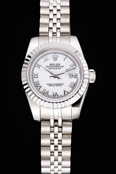 2019 Rolex Datejust 34MM Roman Scale White Dial Convex Lens Date Watch All SS Swiss Womens Watch