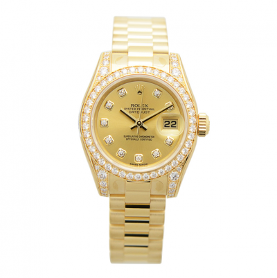 Low Price Rolex Datejust 26MM Diamonds Lug/Bezel/Index Women President Bracelet Yellow Gold Automatic Watch