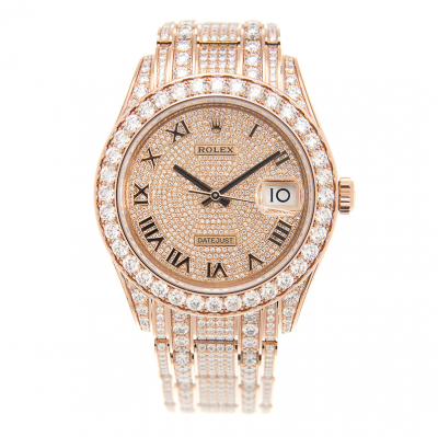 Rolex Datejust 39MM Luxury Full-set Diamonds Roman Index Female Rose Gold Automatic Watch Price List