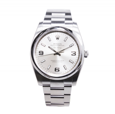 Top Sale Rolex Oyster Perpetual Silver Dial Stick & Arabic Markers High End Platinum Automatic Watch For Ladies