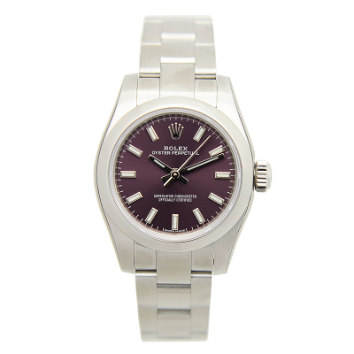 Best Price Rolex Oyster Perpetual Purple Dial Oystersteel Bracelet Women Stick Scale 26mm Luminous Watch For Sale 